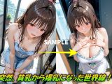 貧乳から爆乳に！？突然の爆乳化で敏感過ぎる身体に！